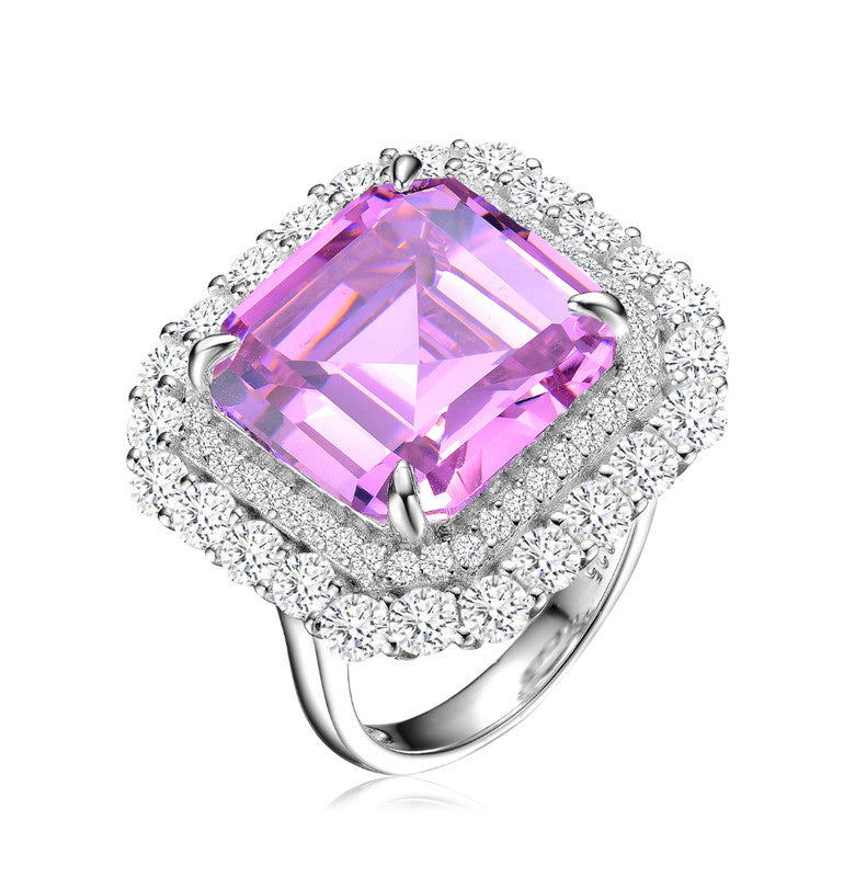 Кольцо для коктейля из стерлингового серебра с покрытием из белого золота и розовыми фианитами ашер с двойным ореолом Genevive, розовый
Кольцо для коктейля из стерлингового серебра с покрытием из белого золота и розовыми фианитами ашер с двойным ореолом Genevive, розовый