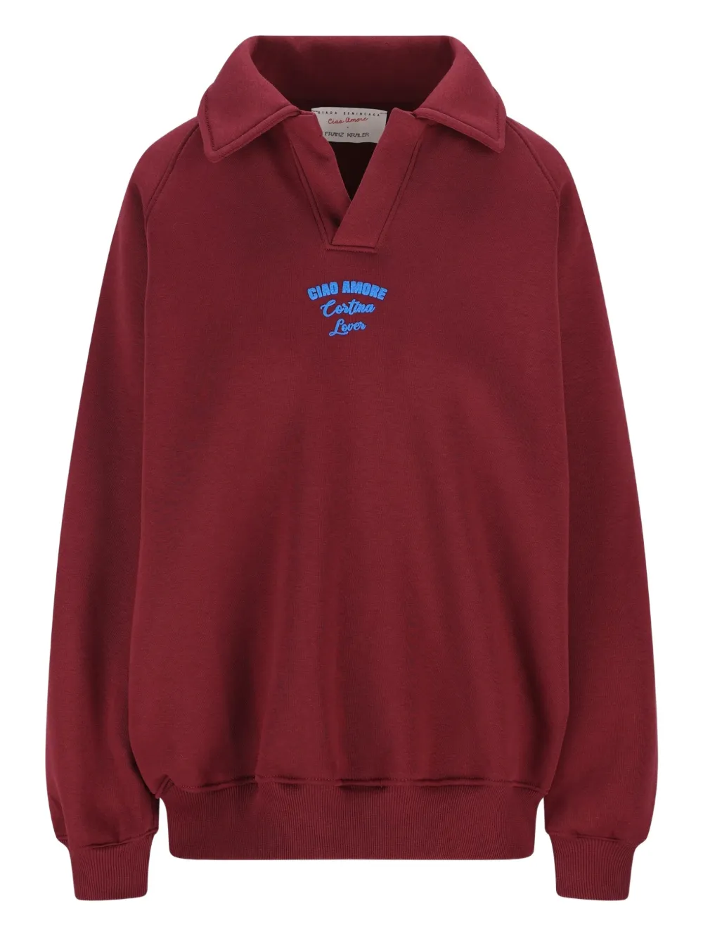 Свитшот с вышивкой и воротником поло Giada Benincasa, красный
Свитшот с вышивкой и воротником поло Giada Benincasa, красный