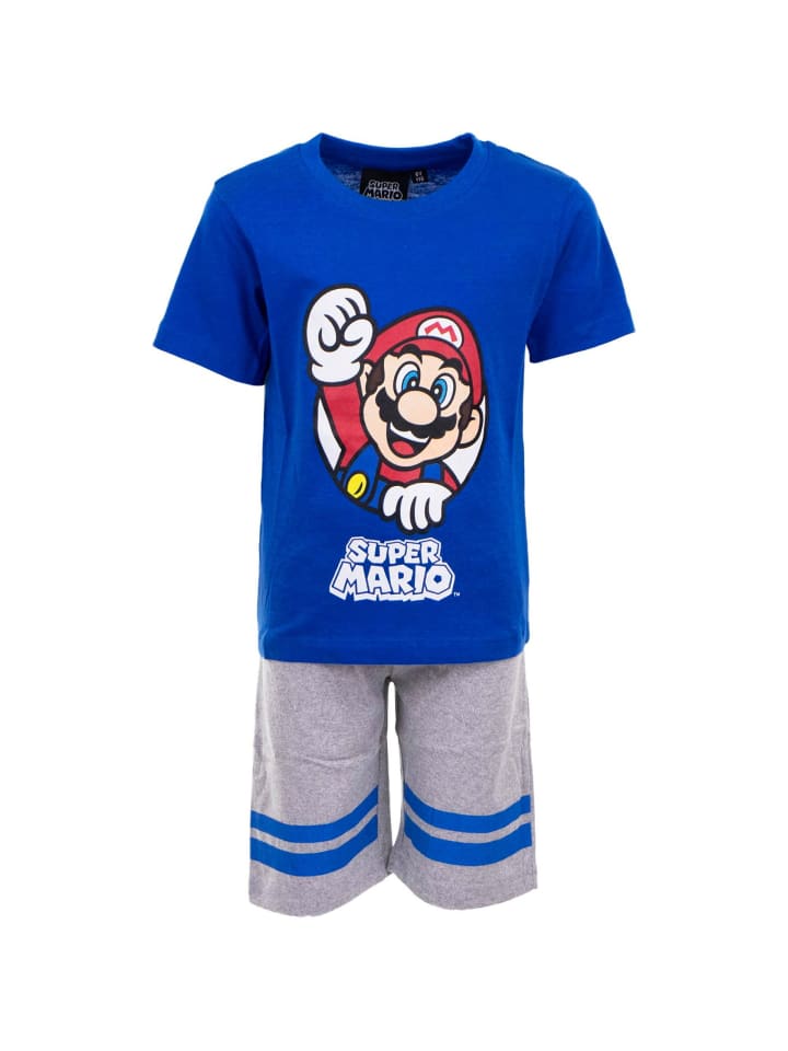 Пижама с короткими рукавами Super Mario синего цвета
Пижама с короткими рукавами Super Mario синего цвета