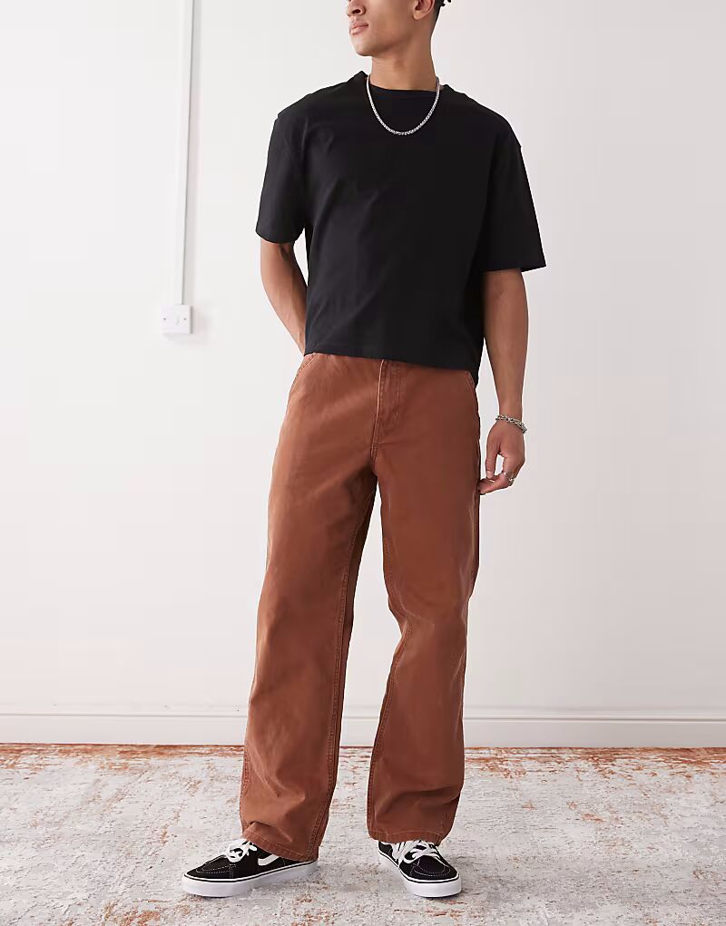 Плотницкие брюки Vans Drill Chore свободного кроя с винтажной потертостью, средне-коричневого цвета
Плотницкие брюки Vans Drill Chore свободного кроя с винтажной потертостью, средне-коричневого цвета