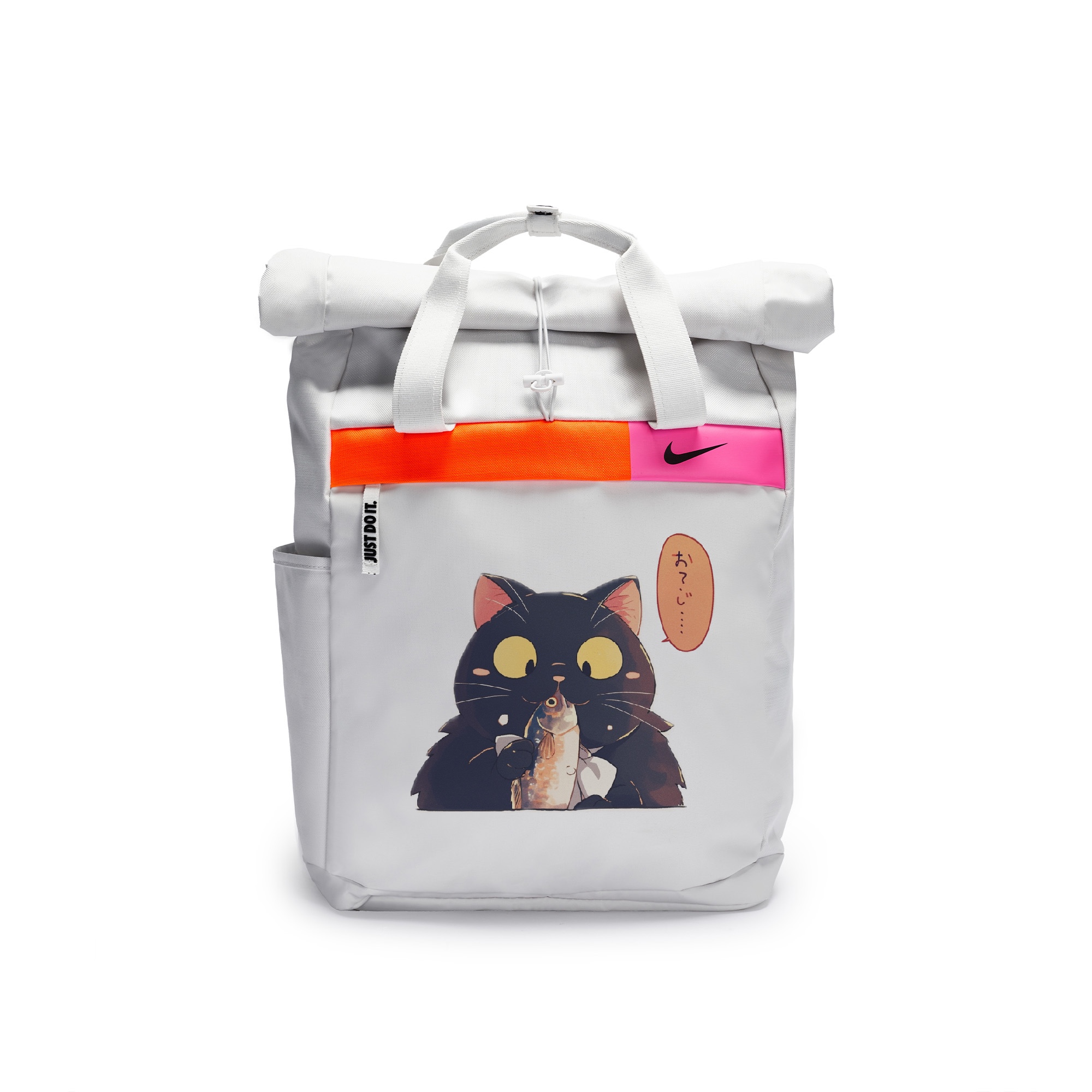 Nike Полиэстеровый граффити рюкзак повседневный унисекс светло-серебристый серый, Cat Eating Fish
Nike Полиэстеровый граффити рюкзак повседневный унисекс светло-серебристый серый, Cat Eating Fish