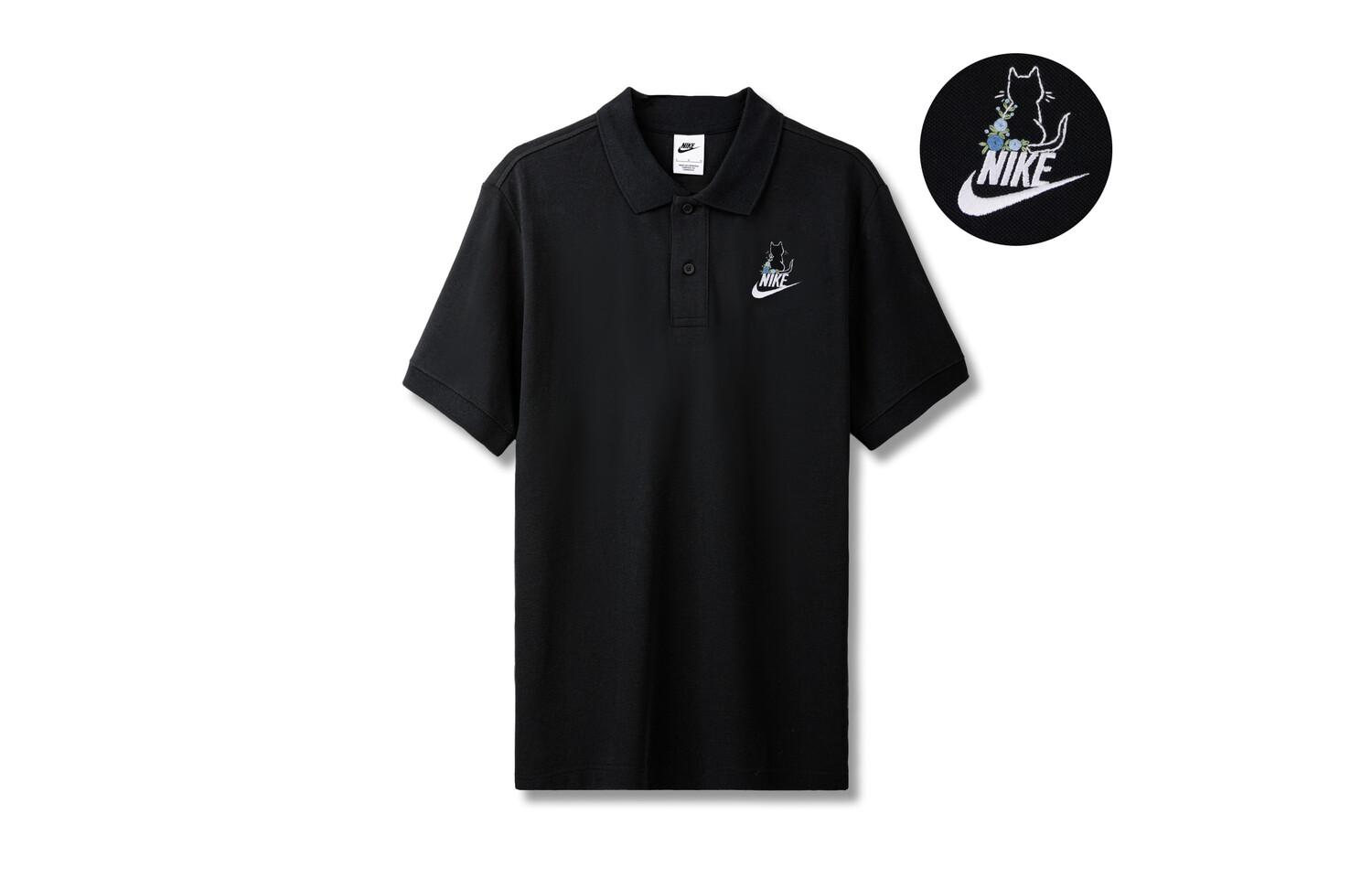Рубашка поло унисекс черная Nike, черный
Рубашка поло унисекс черная Nike, черный