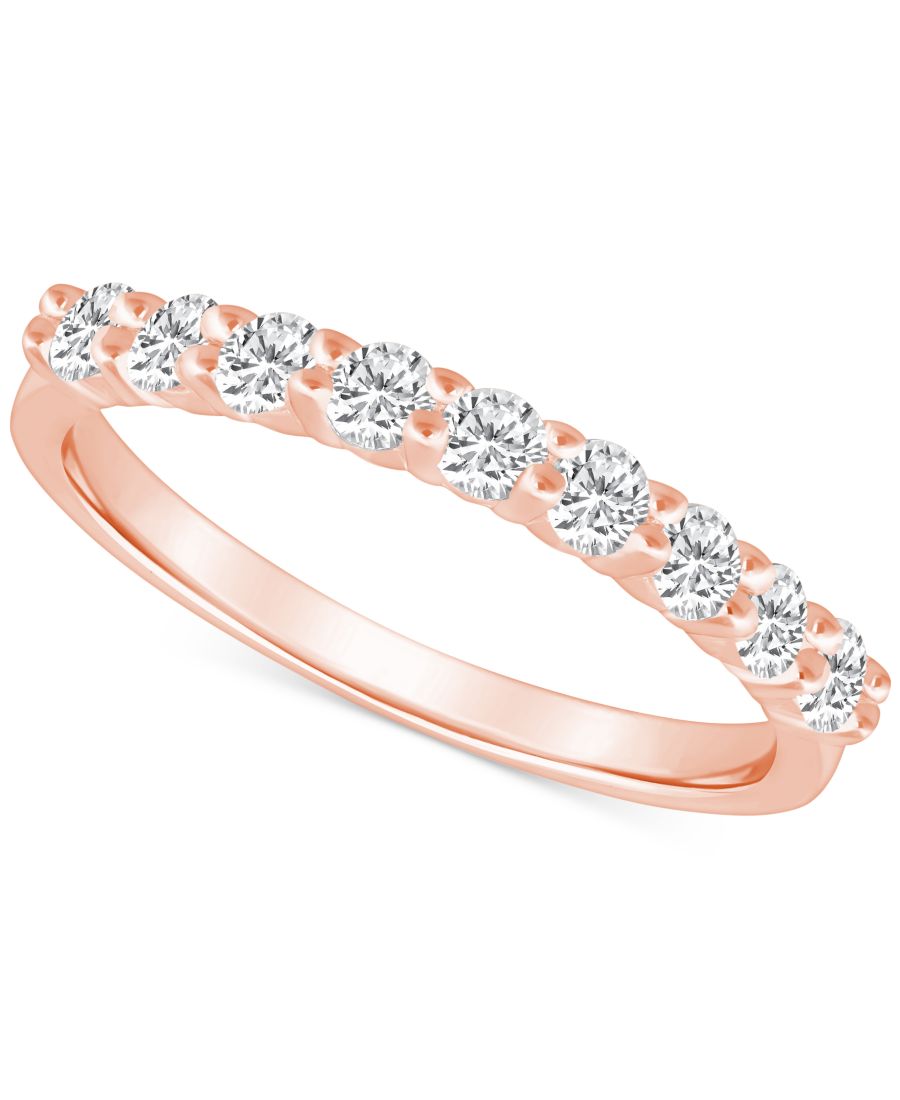 Бриллиантовое обручальное кольцо (0,5 карата) в оправе из 14-каратного золота Macy's, Rose Gold
Бриллиантовое обручальное кольцо (0,5 карата) в оправе из 14-каратного золота Macy's, Rose Gold