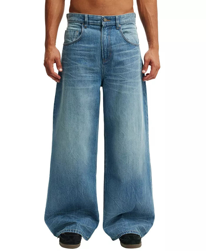 Мужские супер-мешковатые джинсы-баллоны COTTON ON, синий 
Мужские супер-мешковатые джинсы-баллоны COTTON ON, синий