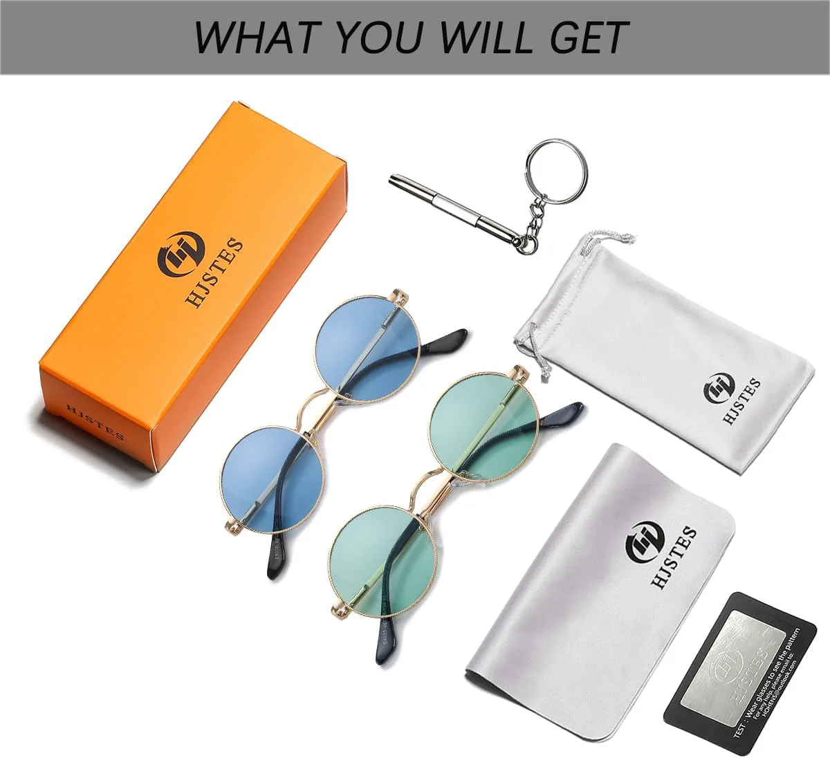 Поляризованные круглые солнцезащитные очки HJSTES для женщин и мужчин в стиле ретро-хиппи, маленькие круглые солнцезащитные очки, 2 Pack (Gold/Blue+gold/Green)
Поляризованные круглые солнцезащитные очки HJSTES для женщин и мужчин в стиле ретро-хиппи, маленькие круглые солнцезащитные очки, 2 Pack (Gold/Blue+gold/Green)
