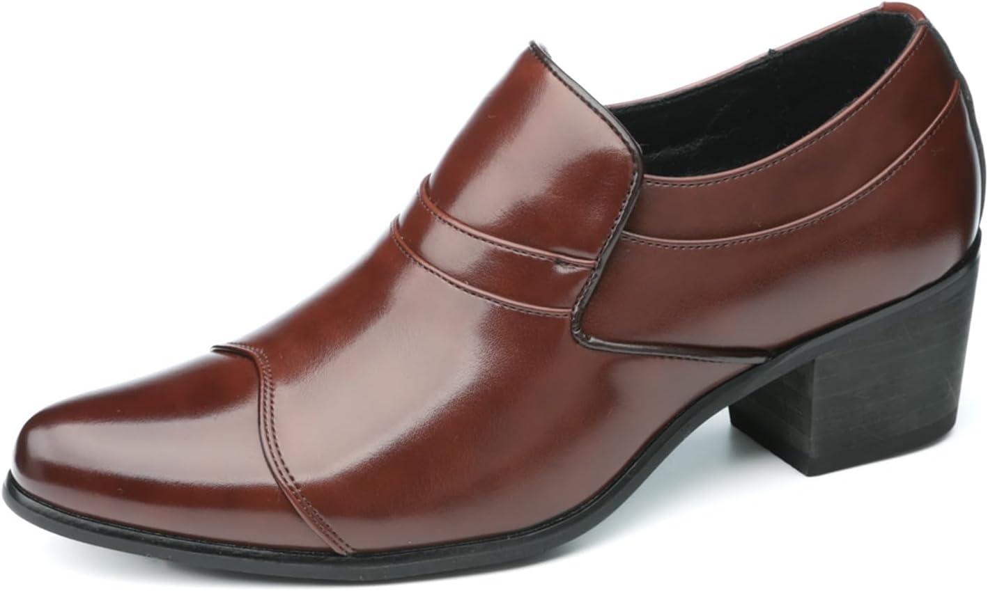 Мужские ретро кожаные лоферы с заостренным носком и массивным каблуком, с комфортной средней посадкой, противоскользящие дерби для свадьбы, работы, свиданий, вечеринок, выпускных и официальных мероприятий Tixewsjh, коричневый
Мужские ретро кожаные лоферы с заостренным носком и массивным каблуком, с комфортной средней посадкой, противоскользящие дерби для свадьбы, работы, свиданий, вечеринок, выпускных и официальных мероприятий Tixewsjh, коричневый