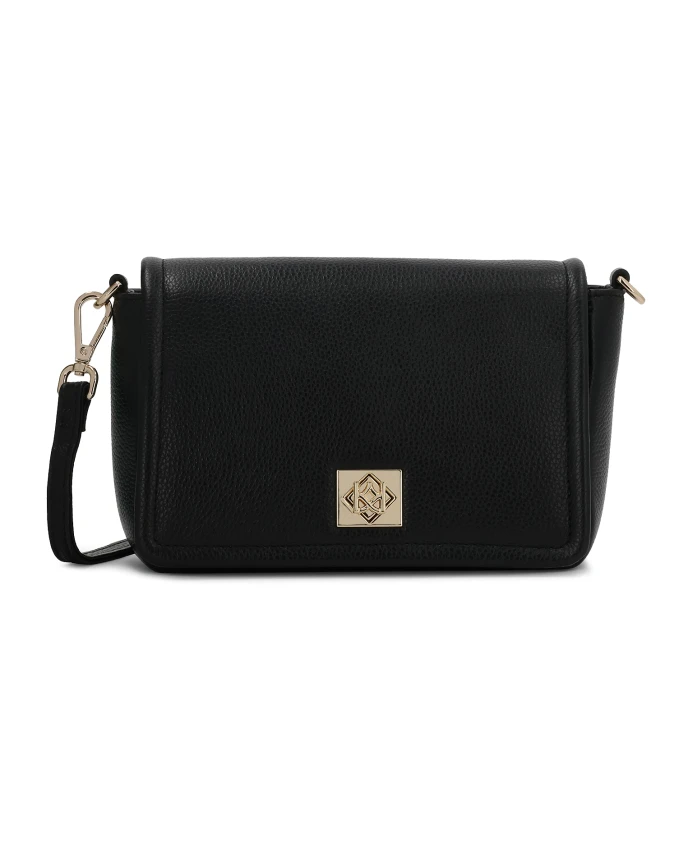 Небольшая черная кожаная сумочка с клапаном Kazar, черный
Небольшая черная кожаная сумочка с клапаном Kazar, черный