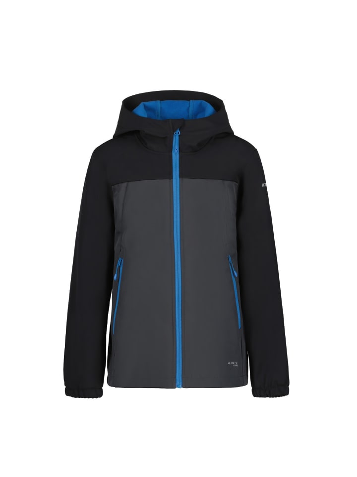 Куртка софтшелл Konan Jr с капюшоном серо-черного цвета Icepeak
Куртка софтшелл Konan Jr с капюшоном серо-черного цвета Icepeak