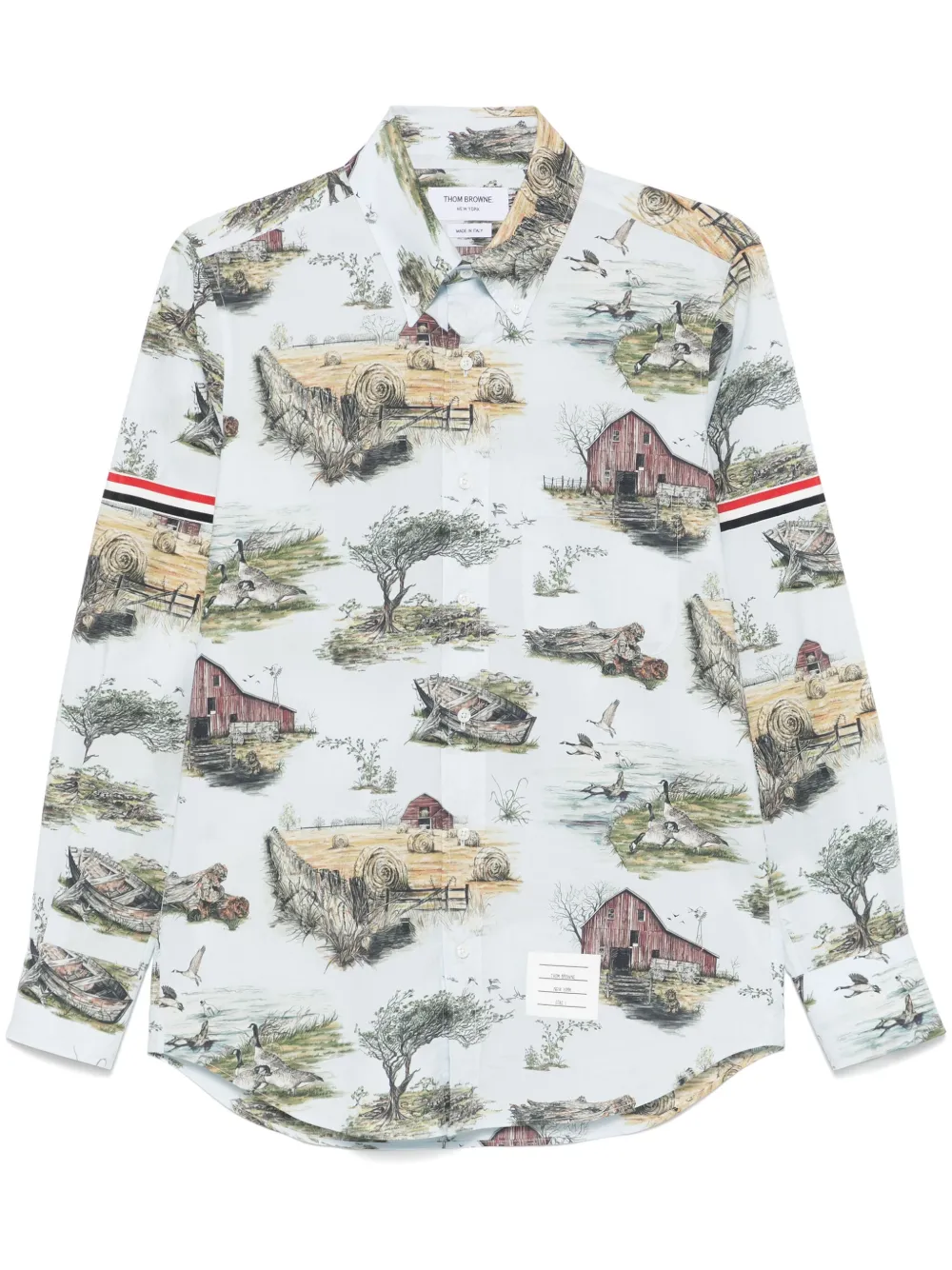 Рубашка с графичным принтом THOM BROWNE, синий
Рубашка с графичным принтом THOM BROWNE, синий