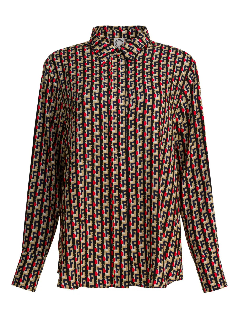 Рубашка с геометрическим узором Ines De La Fressange, коричневый 
Рубашка с геометрическим узором Ines De La Fressange, коричневый