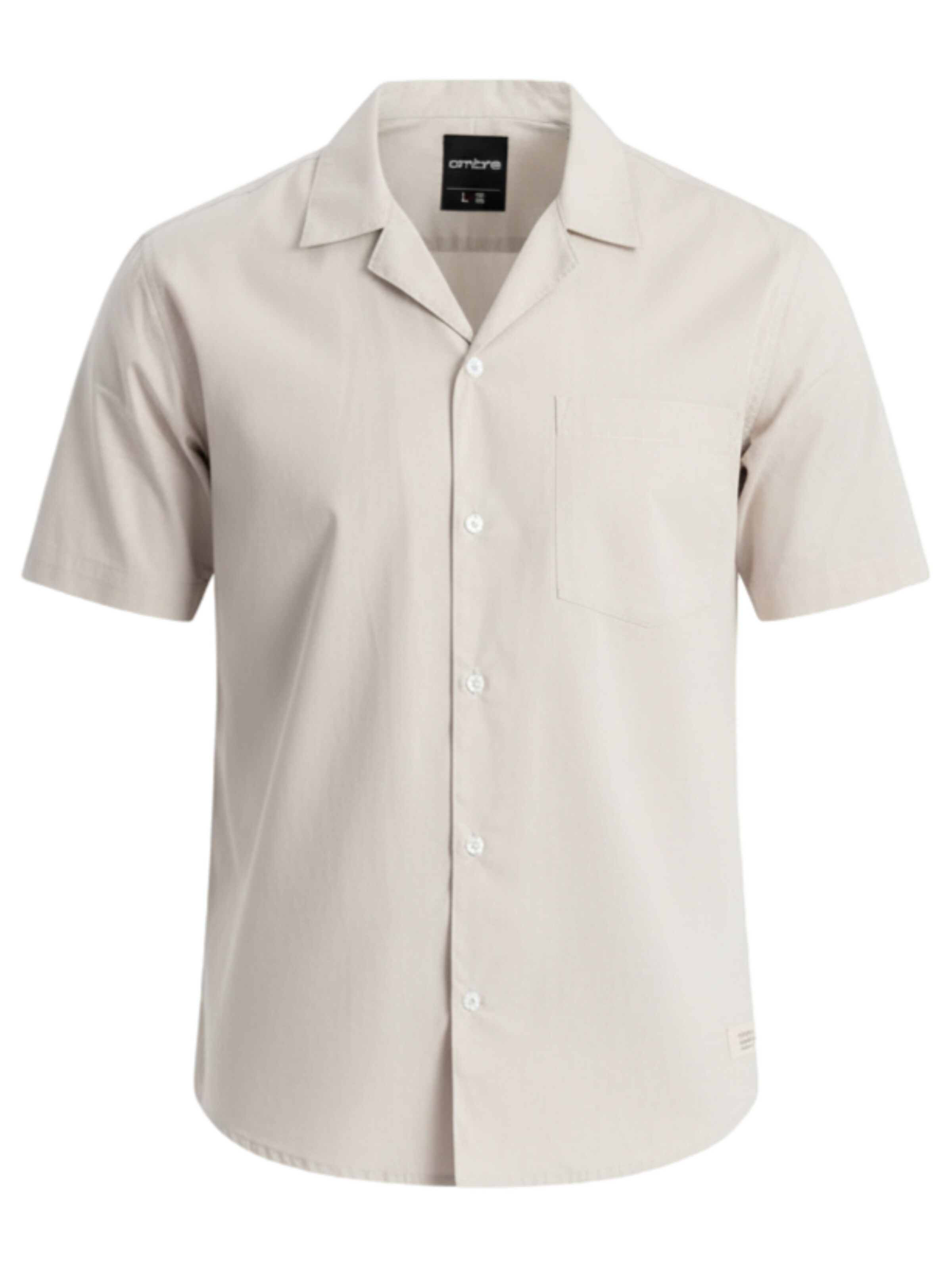 Ombre Рубашка на пуговицах комфортного кроя 'OM-SHSS-0168' в цвете крем
Ombre Рубашка на пуговицах комфортного кроя 'OM-SHSS-0168' в цвете крем