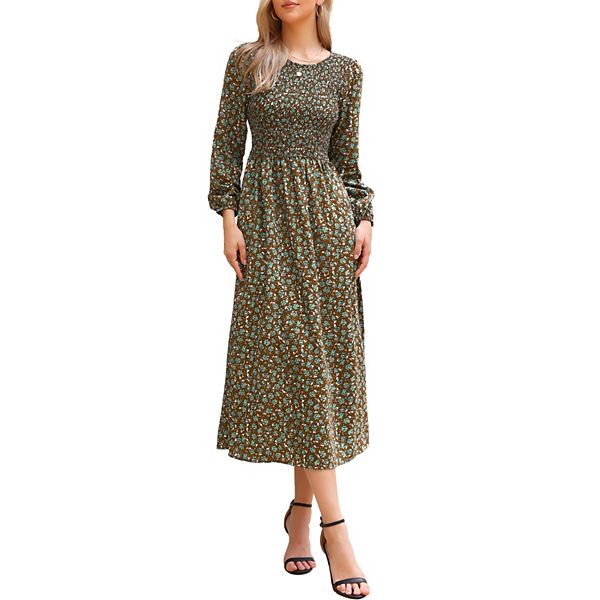 Длинное платье с цветочным принтом и присборенными рукавами Inspire Chic, Brown
Длинное платье с цветочным принтом и присборенными рукавами Inspire Chic, Brown
