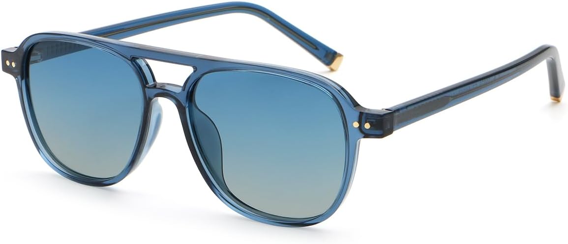 Мужские поляризованные солнцезащитные очки в стиле ретро, женские с ацетатными дужками, унисекс, с двойной перемычкой, квадратные солнцезащитные очки UV400 weiyuchen, Blue
Мужские поляризованные солнцезащитные очки в стиле ретро, женские с ацетатными дужками, унисекс, с двойной перемычкой, квадратные солнцезащитные очки UV400 weiyuchen, Blue