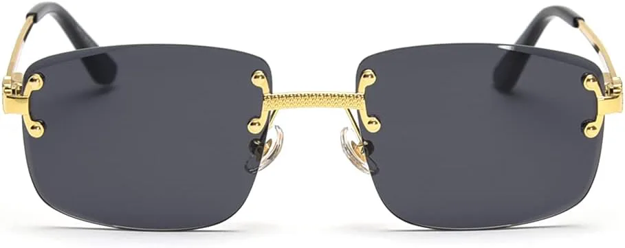 Солнцезащитные очки с градиентными линзами, металлические, без оправы, квадратные, синие, UV400, коричневые, женские, без оправы Zentavi, Gold With Black
Солнцезащитные очки с градиентными линзами, металлические, без оправы, квадратные, синие, UV400, коричневые, женские, без оправы Zentavi, Gold With Black