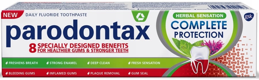 Parodontax Complete Protection Herbal, зубная паста, 75 мл Paradox
Parodontax Complete Protection Herbal, зубная паста, 75 мл Paradox