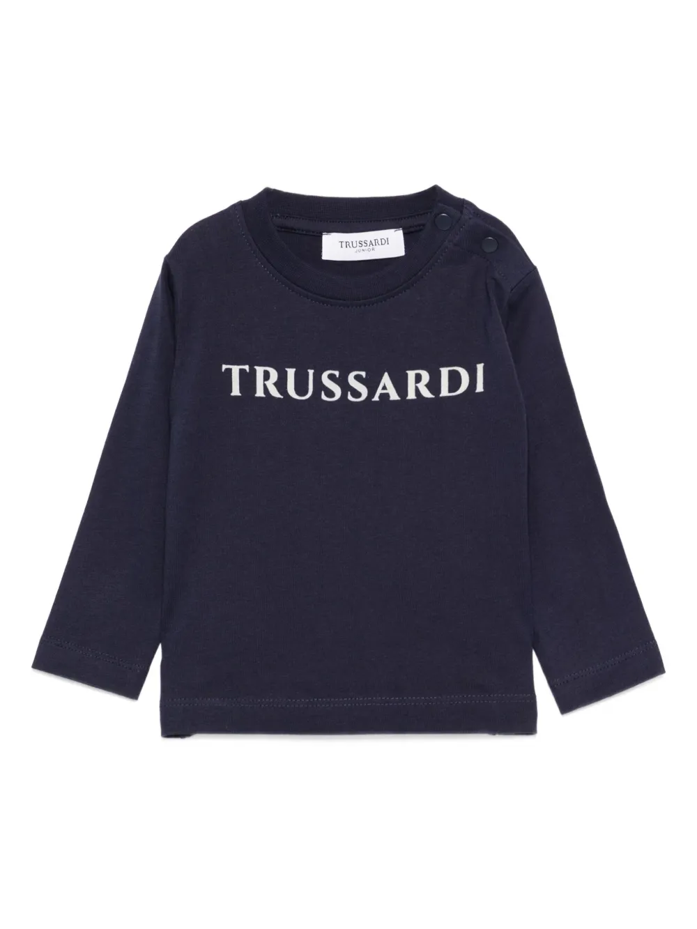 Лонгслив с логотипом TRUSSARDI JUNIOR, синий 
Лонгслив с логотипом TRUSSARDI JUNIOR, синий