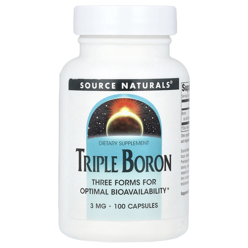 Source Naturals, Тройной бор, 3 мг, 100 капсул
Source Naturals, Тройной бор, 3 мг, 100 капсул