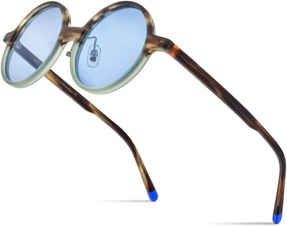 Солнцезащитные очки MUTYNE из матового ацетата, мужские, в стиле ретро, винтаж, круглые, с защитой от УФ-излучения UV400, женские солнцезащитные очки, Matte Green Blue
Солнцезащитные очки MUTYNE из матового ацетата, мужские, в стиле ретро, винтаж, круглые, с защитой от УФ-излучения UV400, женские солнцезащитные очки, Matte Green Blue