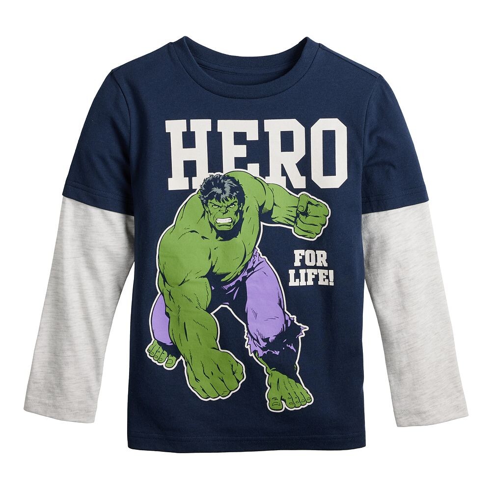 Футболка Jumping Beans Marvel The Incredible Hulk с длинными рукавами и рисунком для мальчиков 4–12 лет, темно-синий
Футболка Jumping Beans Marvel The Incredible Hulk с длинными рукавами и рисунком для мальчиков 4–12 лет, темно-синий