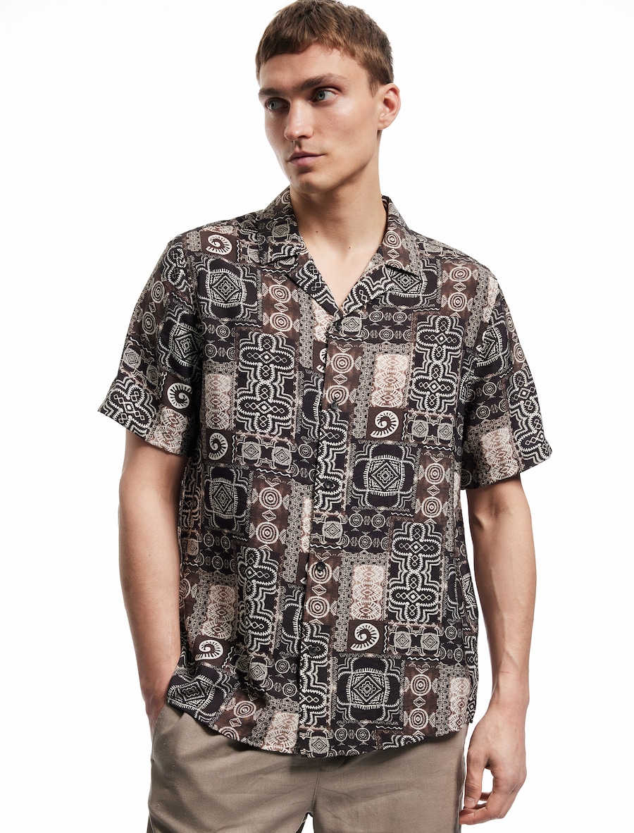 Рубашка на пуговицах Comfort fit Koton, коричневый/светло-коричневый/темно-коричневый
Рубашка на пуговицах Comfort fit Koton, коричневый/светло-коричневый/темно-коричневый