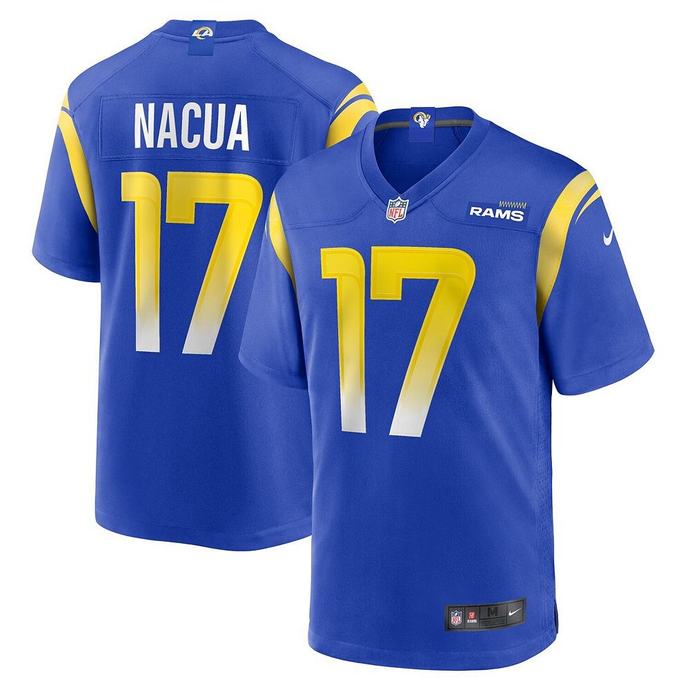 Мужская домашняя игровая майка Nike Puka Nacua Royal Los Angeles Rams, цвет Lar Blue
Мужская домашняя игровая майка Nike Puka Nacua Royal Los Angeles Rams, цвет Lar Blue