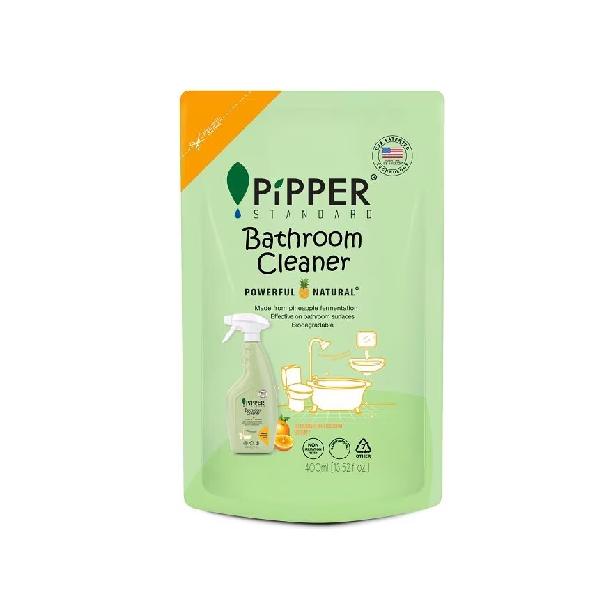Pipper Стандартное чистящее средство для ванной комнаты, сменный блок с ароматом цветов апельсина, 400 мл, Green
Pipper Стандартное чистящее средство для ванной комнаты, сменный блок с ароматом цветов апельсина, 400 мл, Green