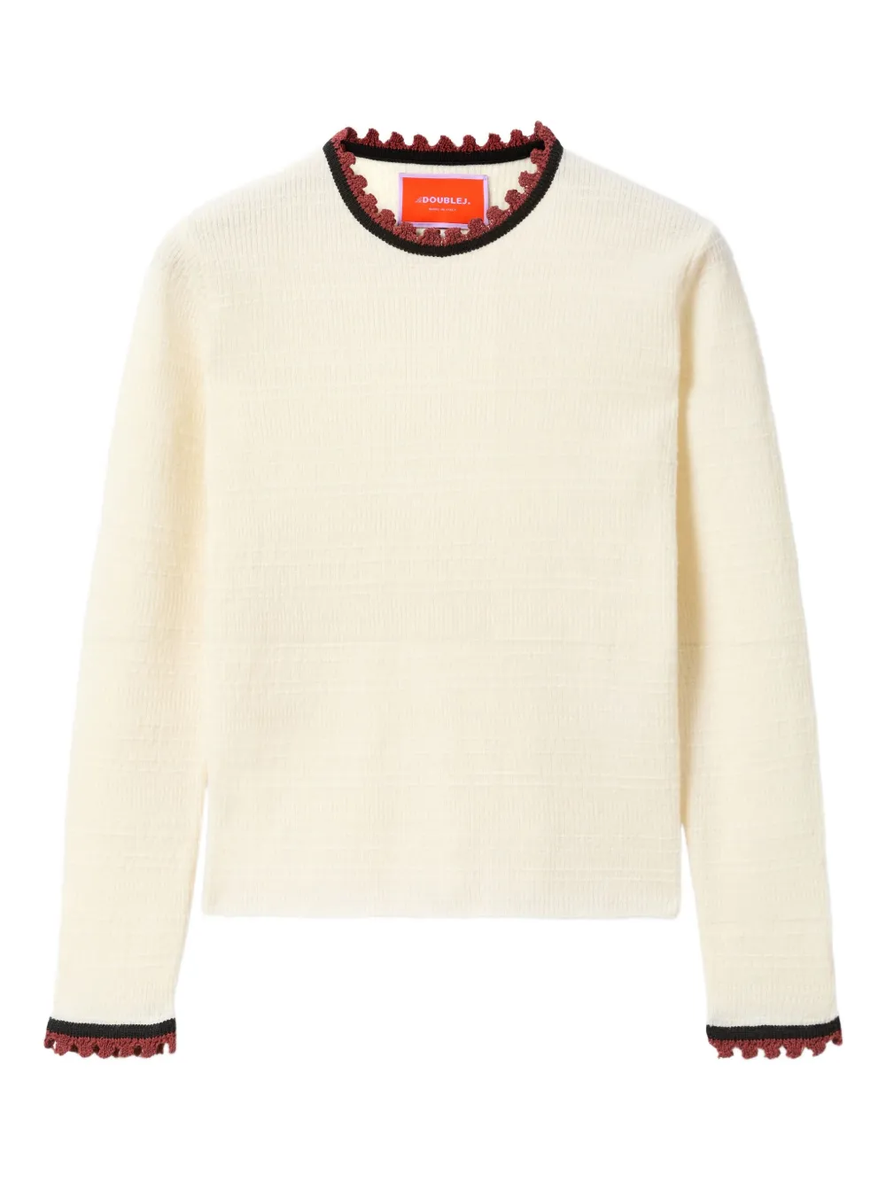 Свитер из смесовой шерсти с фестонами La DoubleJ, нейтральный
Свитер из смесовой шерсти с фестонами La DoubleJ, нейтральный