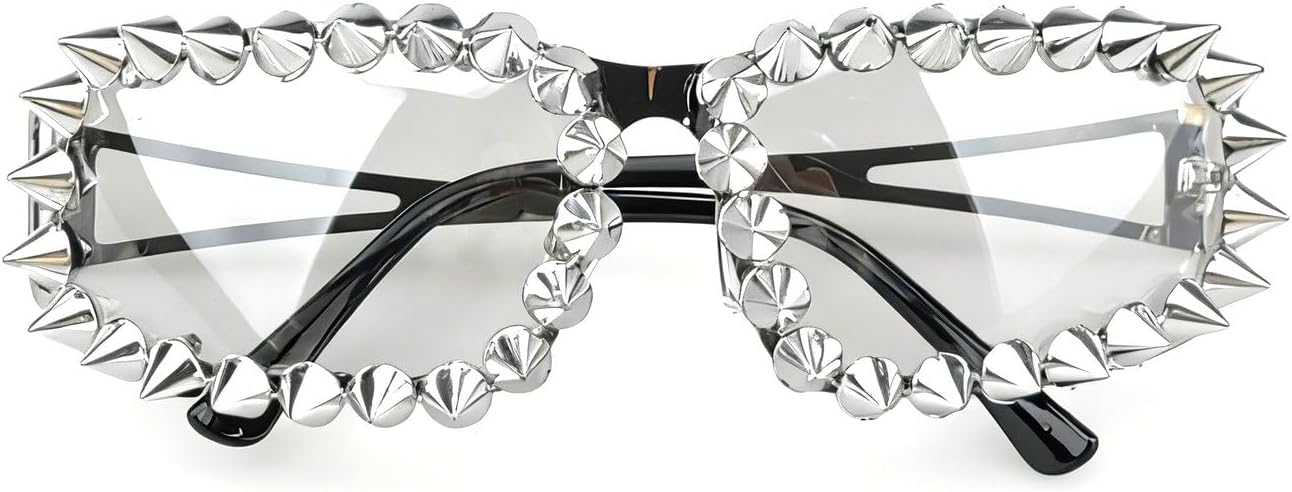 Солнцезащитные очки Laureles в футуристическом стиле с серебряными заклепками и символикой Y2K, обтекаемой формы, для женщин и мужчин, с шипами, для рейв-вечеринок, C1
Солнцезащитные очки Laureles в футуристическом стиле с серебряными заклепками и символикой Y2K, обтекаемой формы, для женщин и мужчин, с шипами, для рейв-вечеринок, C1