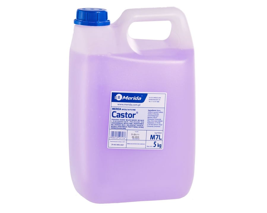 Merida M7L Жидкое мыло CASTOR сирень, канистра 5 кг, цветочный аромат
Merida M7L Жидкое мыло CASTOR сирень, канистра 5 кг, цветочный аромат