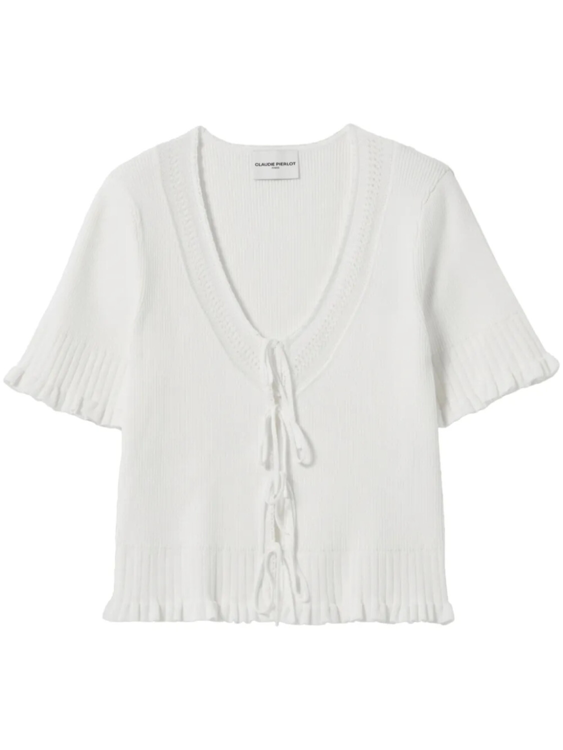 Топ с v-образным вырезом Claudie Pierlot, белый 
Топ с v-образным вырезом Claudie Pierlot, белый