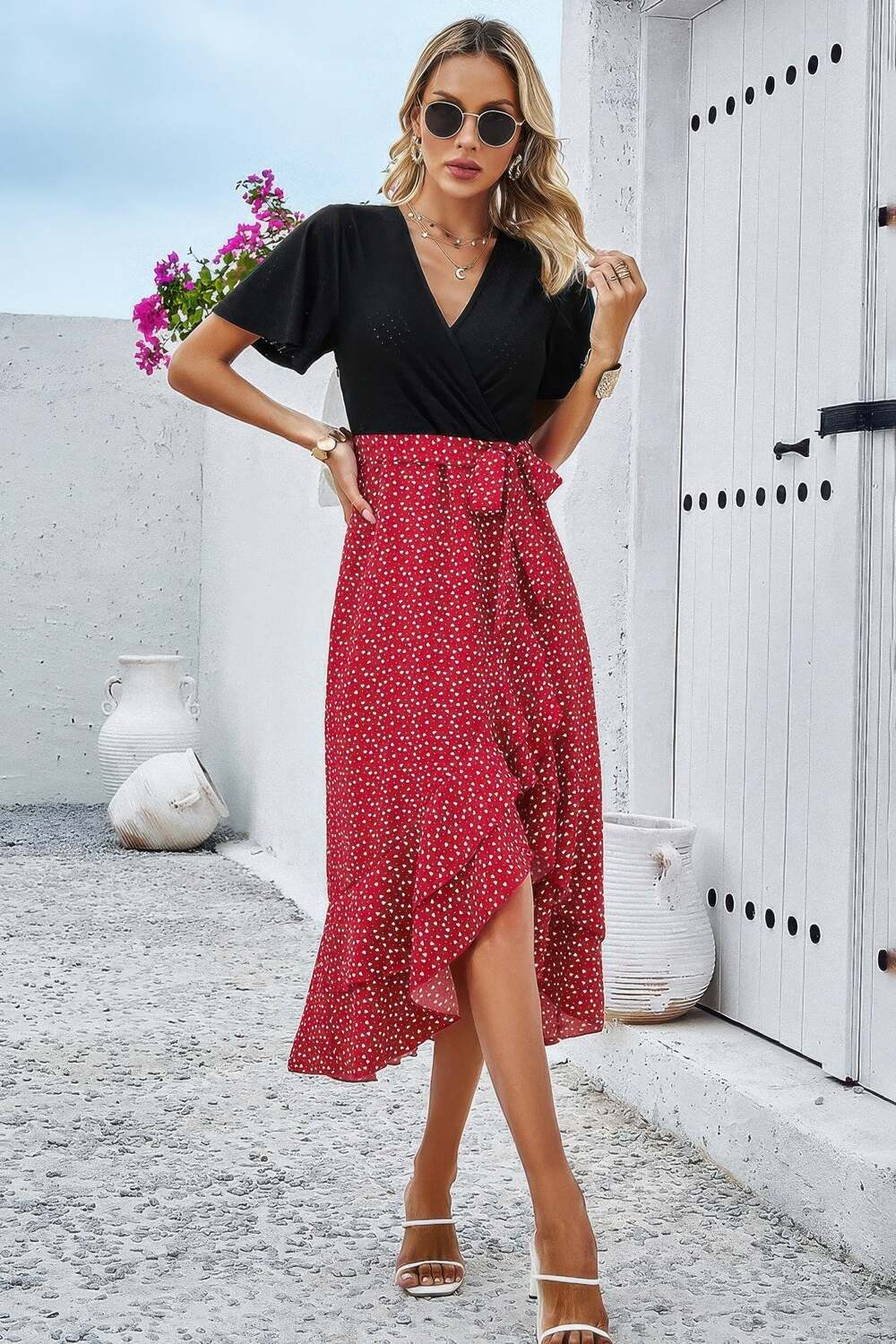 Кросс цветной блок кружевной V-образный вырез пояс принт платье TRUEDAMES, Wine
Кросс цветной блок кружевной V-образный вырез пояс принт платье TRUEDAMES, Wine