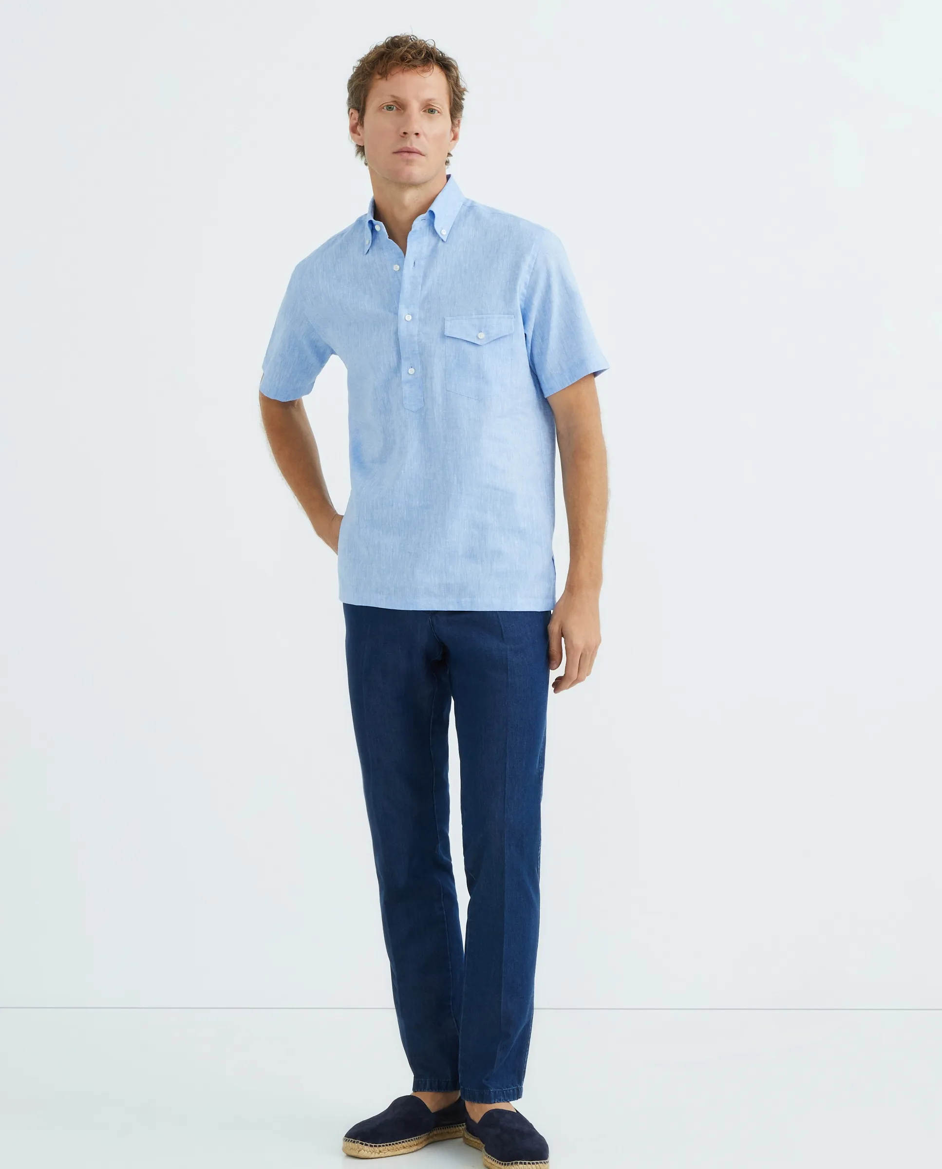 Мужские классические брюки из хлопкового сатина стретч гладкие темно-синие Mirto, индиго
Мужские классические брюки из хлопкового сатина стретч гладкие темно-синие Mirto, индиго