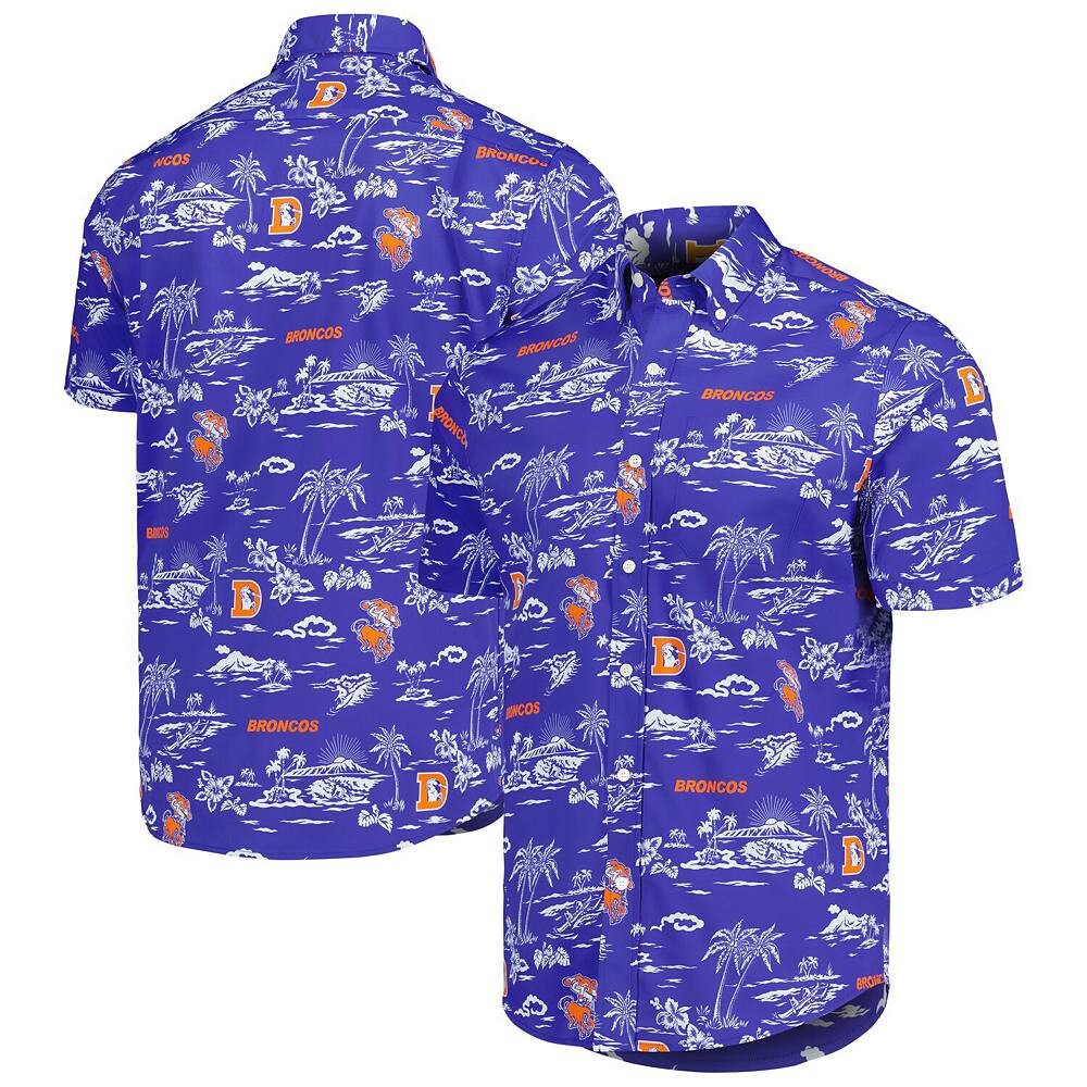 Мужская рубашка на пуговицах с принтом Reyn Spooner Royal Denver Broncos Throwback Kekai, цвет Den Blue
Мужская рубашка на пуговицах с принтом Reyn Spooner Royal Denver Broncos Throwback Kekai, цвет Den Blue
