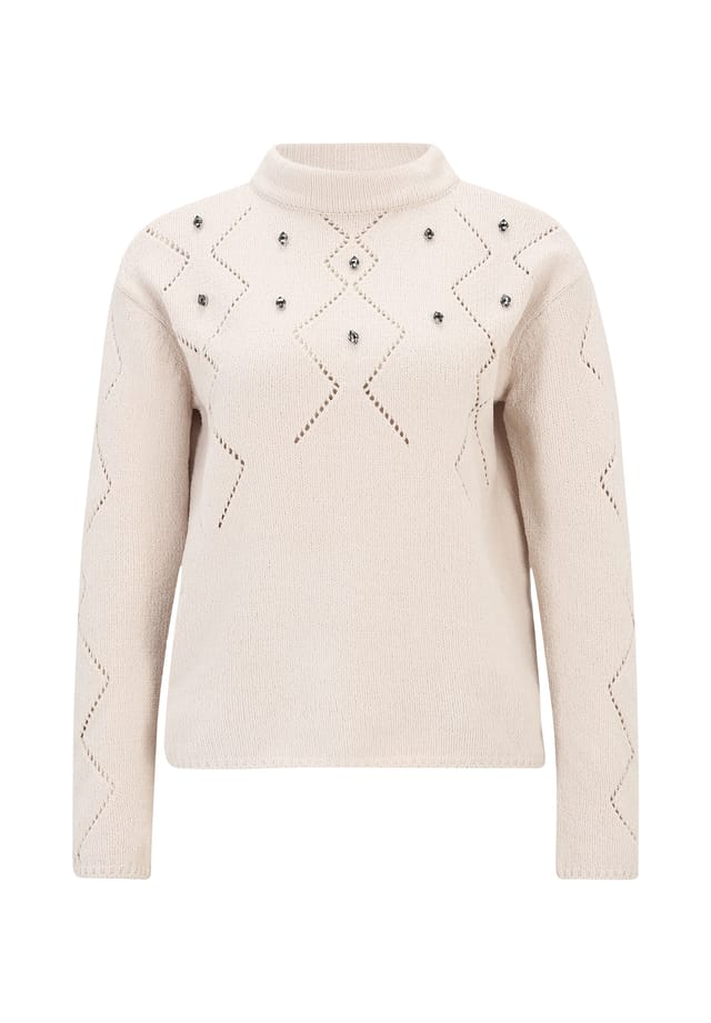 Вязаный свитер с драгоценными камнями Betty Barclay, бежевый
Вязаный свитер с драгоценными камнями Betty Barclay, бежевый