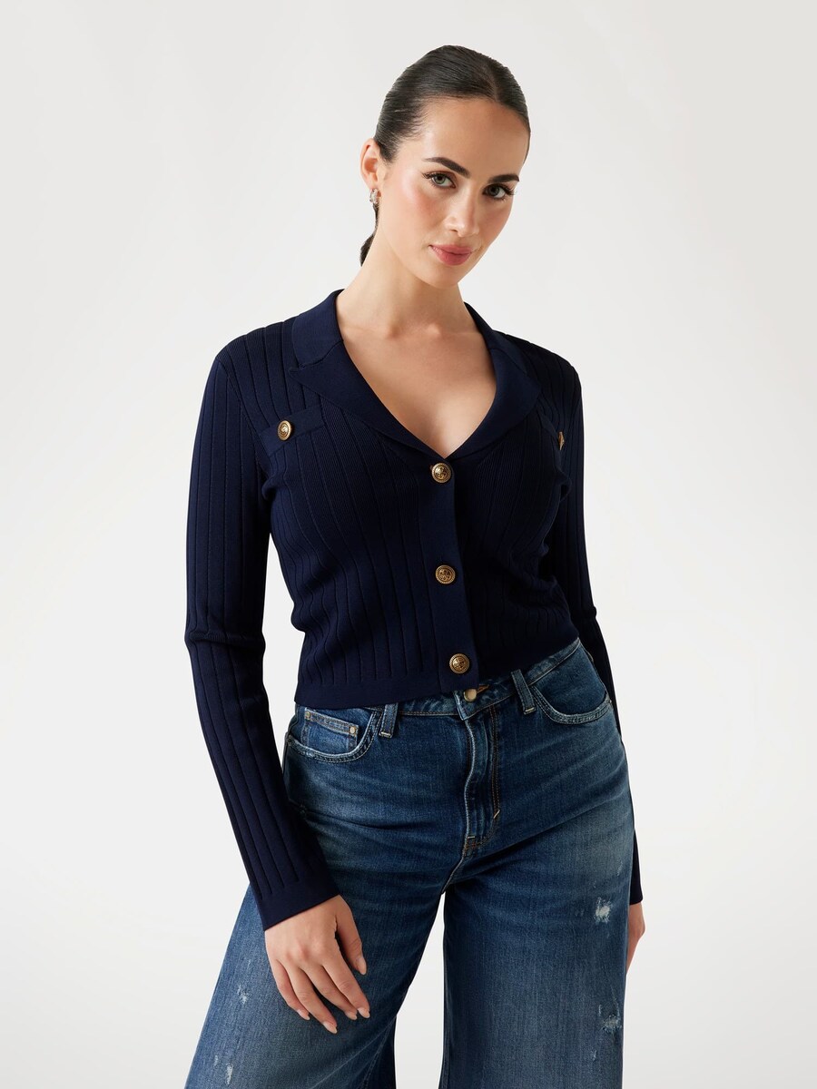 Вязаный кардиган GUESS, синий
Вязаный кардиган GUESS, синий