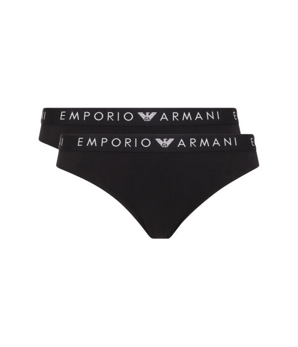 Трусы женские Emporio Armani с логотипом 2 шт, черный 
Трусы женские Emporio Armani с логотипом 2 шт, черный