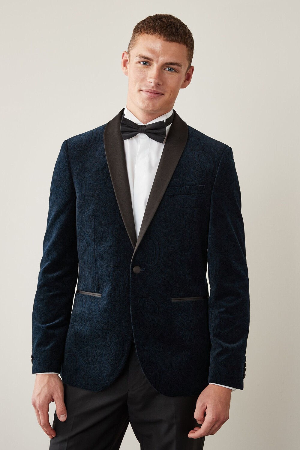 Бархатный жакет с узором Next, синий
Бархатный жакет с узором Next, синий