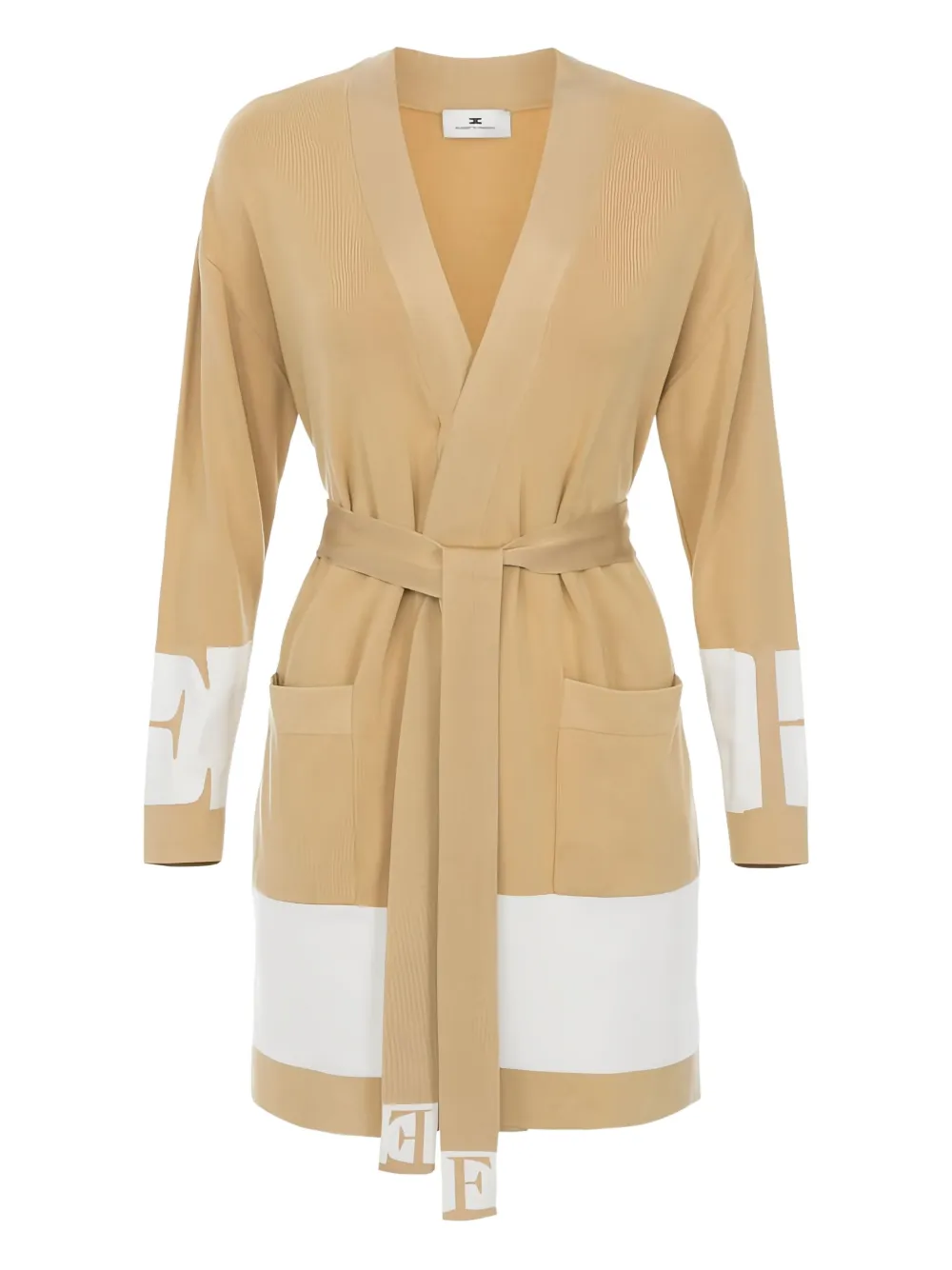 Кардиган с накладными карманами и застежкой на поясе Elisabetta Franchi, нейтральный
Кардиган с накладными карманами и застежкой на поясе Elisabetta Franchi, нейтральный