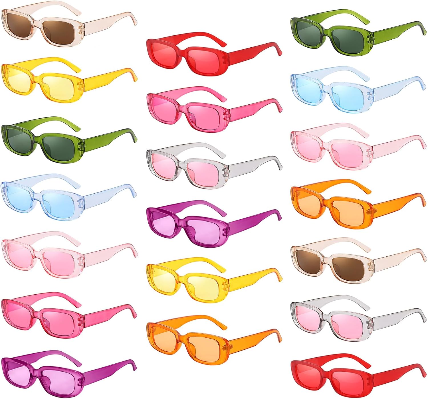 Pibupibu 8/20 Pack Красочные маленькие прямоугольные солнцезащитные очки для вечеринок, винтажные узкие квадратные очки в стиле Y2K для женщин и мужчин, 20-candy Color
Pibupibu 8/20 Pack Красочные маленькие прямоугольные солнцезащитные очки для вечеринок, винтажные узкие квадратные очки в стиле Y2K для женщин и мужчин, 20-candy Color