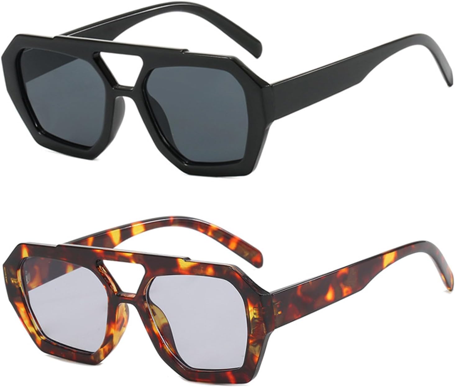 Ретро-солнцезащитные очки-авиаторы 70-х годов, женские и мужские, шестиугольная, квадратная форма, модные, дизайнерские, винтажные, с двойной перемычкой, модель DSR039 DUMOK, Black/Demi
Ретро-солнцезащитные очки-авиаторы 70-х годов, женские и мужские, шестиугольная, квадратная форма, модные, дизайнерские, винтажные, с двойной перемычкой, модель DSR039 DUMOK, Black/Demi