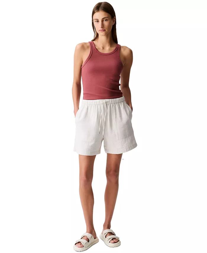 Женские шорты на резинке из двойного муслина Calvin Klein Jeans, белый
Женские шорты на резинке из двойного муслина Calvin Klein Jeans, белый