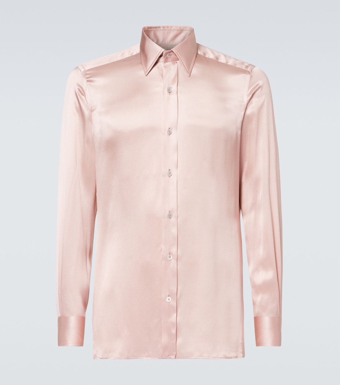 Рубашка из шелкового шармеза Tom Ford, Fade Pink
Рубашка из шелкового шармеза Tom Ford, Fade Pink