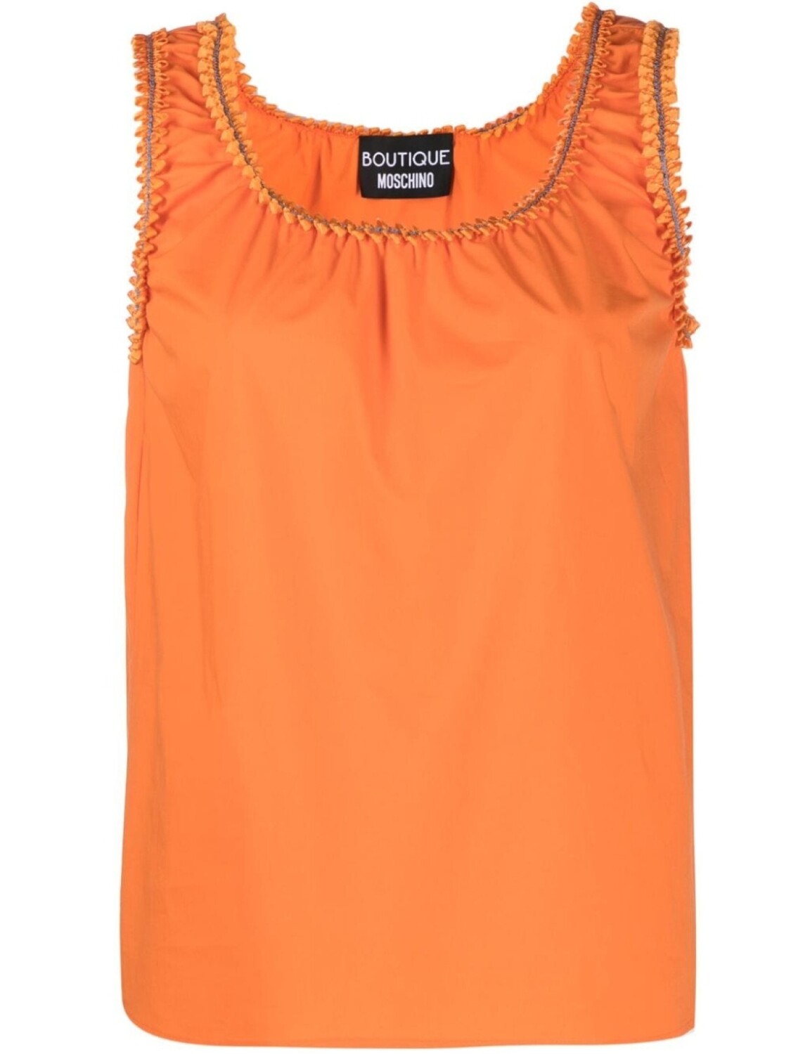 Декорированный топ без рукавов Boutique Moschino, оранжевый 
Декорированный топ без рукавов Boutique Moschino, оранжевый