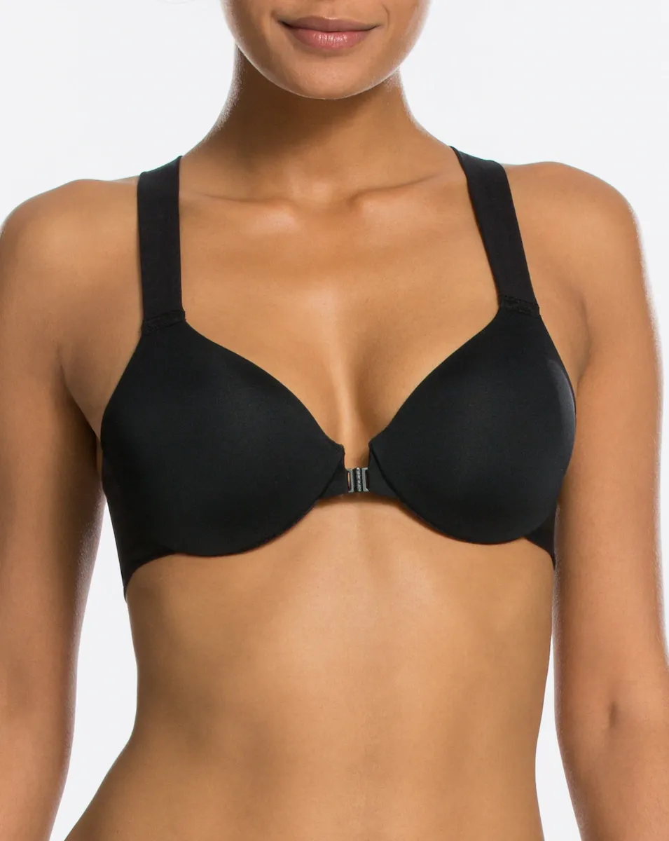 Бюстгальтер на косточках с застежкой спереди Spanx, черный
Бюстгальтер на косточках с застежкой спереди Spanx, черный