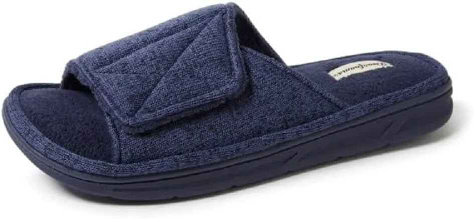 Мужские шлепанцы Dearfoams с регулируемой посадкой для дома и улицы, с эффектом памяти, можно стирать в машине, летние, темно-синий
Мужские шлепанцы Dearfoams с регулируемой посадкой для дома и улицы, с эффектом памяти, можно стирать в машине, летние, темно-синий