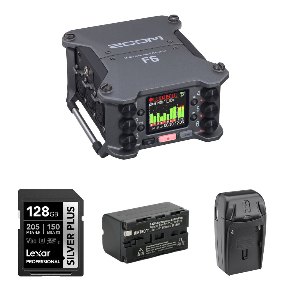 Портативный цифровой рекордер Zoom F6 6-Input / 14-Track Multitrack Field Recorder with
Портативный цифровой рекордер Zoom F6 6-Input / 14-Track Multitrack Field Recorder with