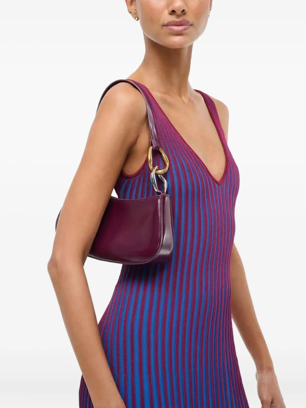 Кожаная сумка через плечо Ollie с изогнутой ручкой STAUD, фиолетовый
Кожаная сумка через плечо Ollie с изогнутой ручкой STAUD, фиолетовый