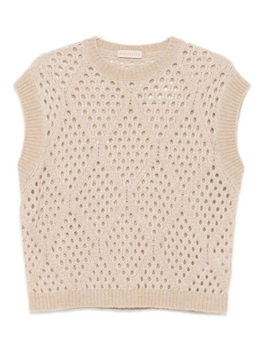 Укороченный фактурный жилет Purotatto, нейтральный
Укороченный фактурный жилет Purotatto, нейтральный