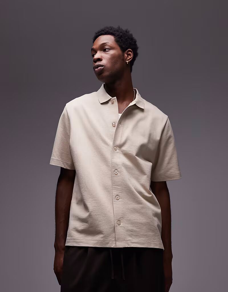 Рубашка Topman Oversize Jersey Button Down в цвете Ecru
Рубашка Topman Oversize Jersey Button Down в цвете Ecru