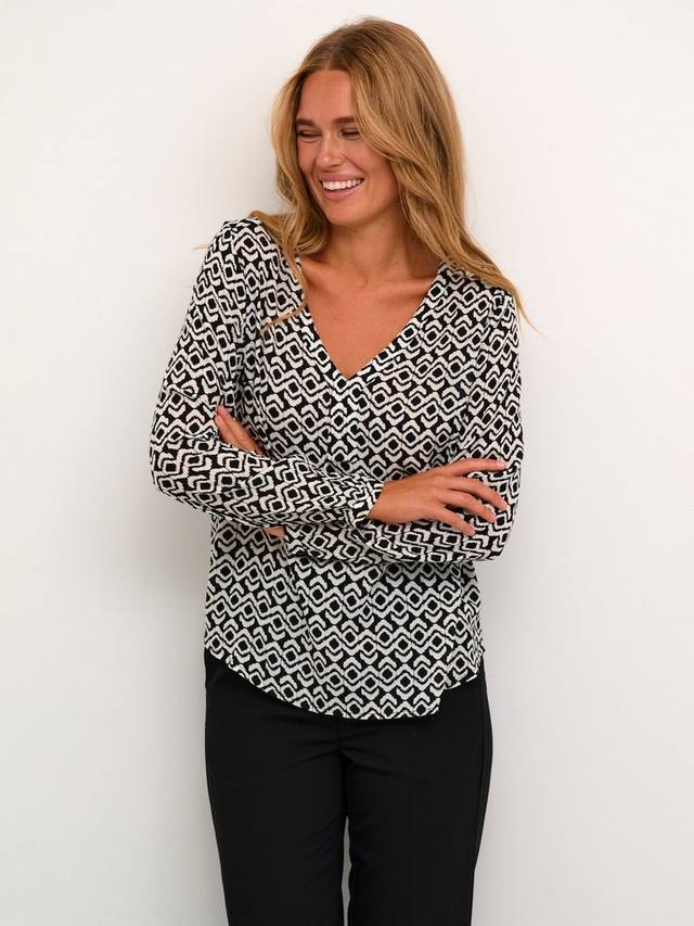 Блузка с графическим принтом янтарного цвета KAFFE, черный/белый
Блузка с графическим принтом янтарного цвета KAFFE, черный/белый